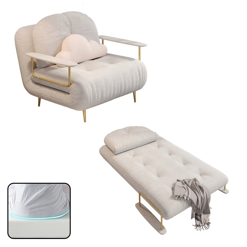 Fabric Upholstered Futon Chair Tufted Twin Futon Sleeper Sofa