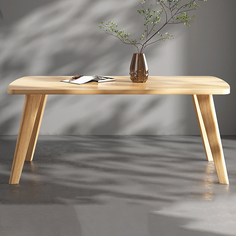 Wooden Rectangle Contemporary Coffee Table 4 Legs Single Coffee Table