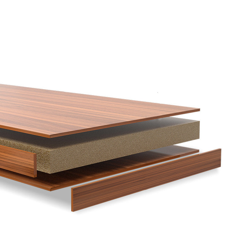 Wooden Rectangle Contemporary Coffee Table 4 Legs Single Coffee Table