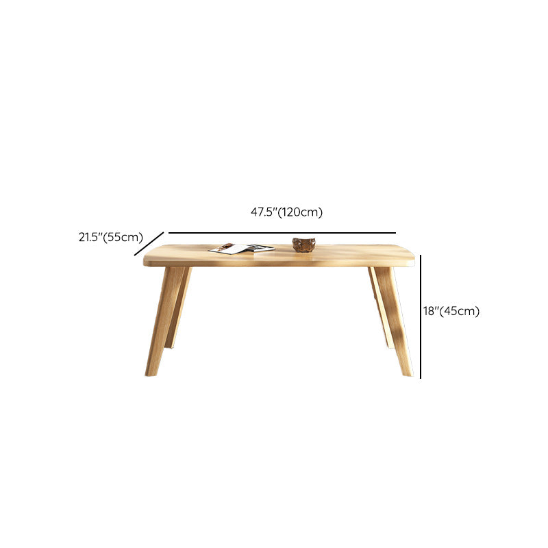 Wooden Rectangle Contemporary Coffee Table 4 Legs Single Coffee Table
