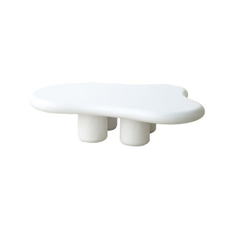 Modern 4 Legs Cocktail Table Wood Free Form Coffee Cocktail Table