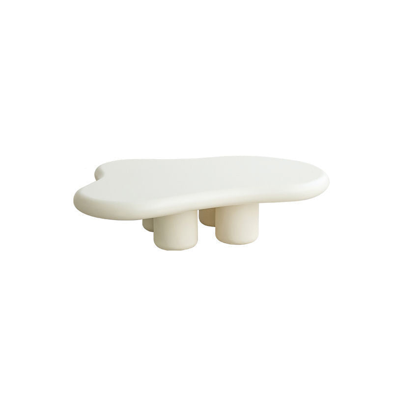 Modern 4 Legs Cocktail Table Wood Free Form Coffee Cocktail Table