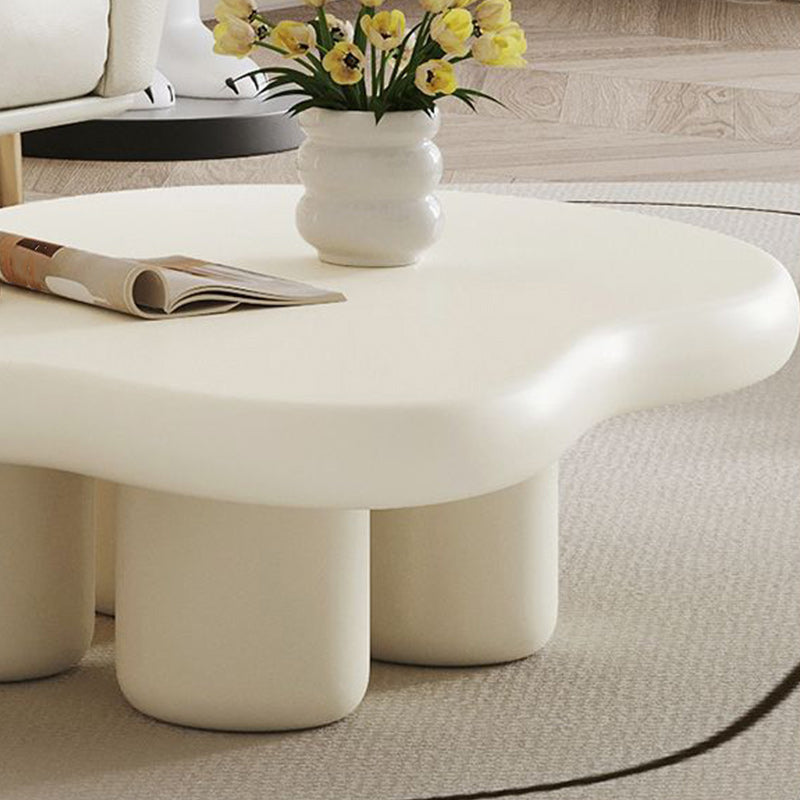 Modern 4 Legs Cocktail Table Wood Free Form Coffee Cocktail Table