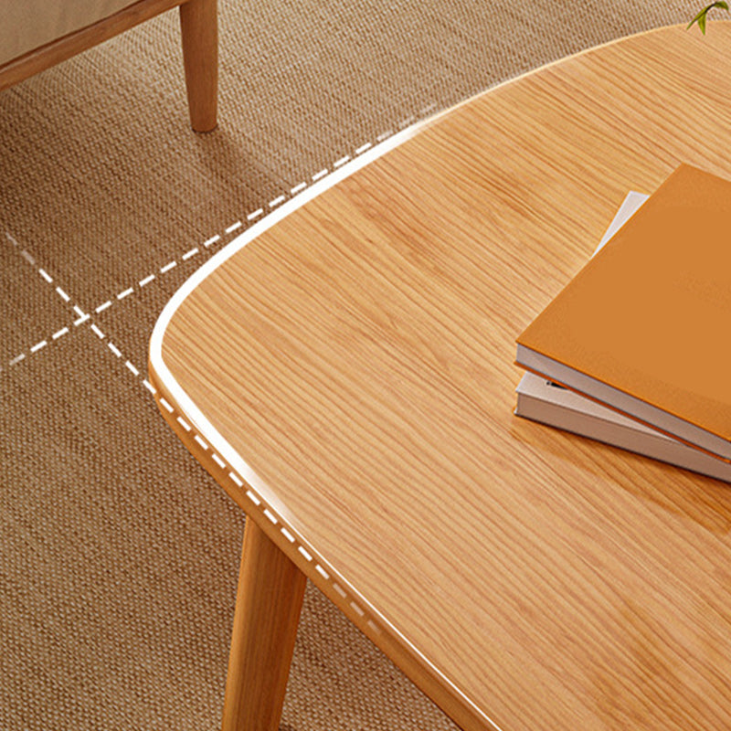 4 Legs Contemporary Coffee Table Standard Wood Single Cocktail Table