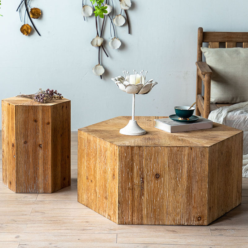 Contemporary Solid Wood Coffee Table Medium Wood Solid Coffee Table