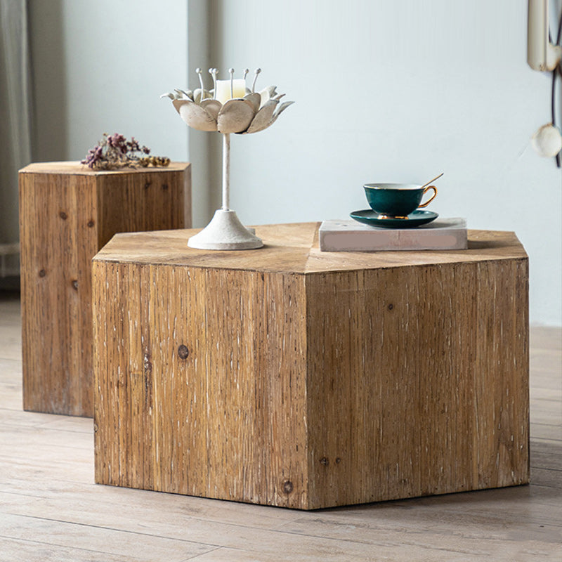 Contemporary Solid Wood Coffee Table Medium Wood Solid Coffee Table