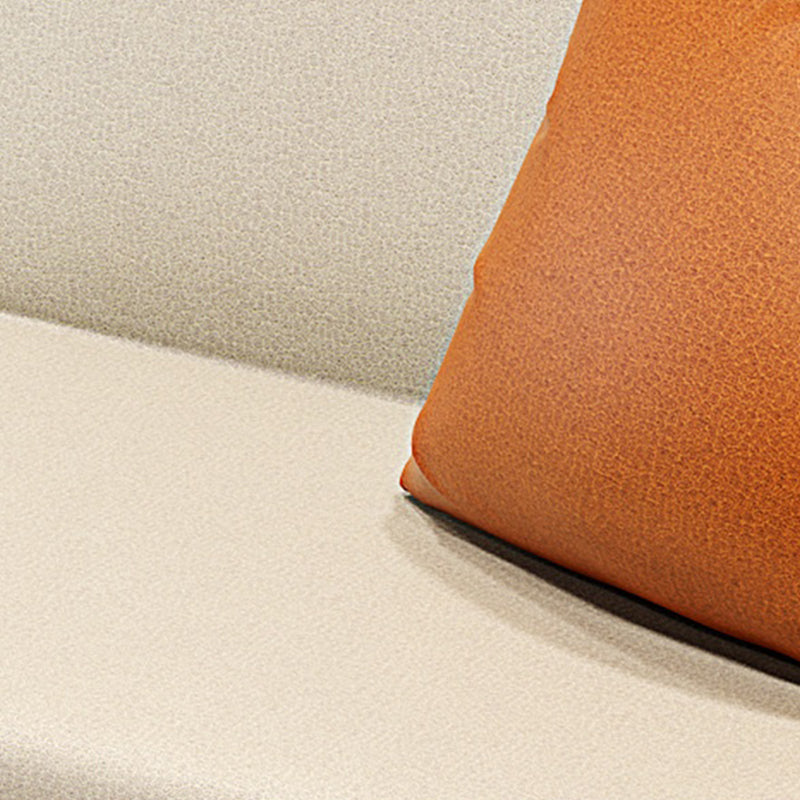 Scandinavian Sofa Bed Faux Leather Sleeper Sofa with Storage