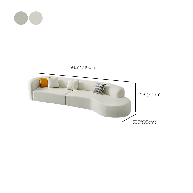 Contemporary Faux Leather Sectional Sofa with Tight Back in Solid Wood