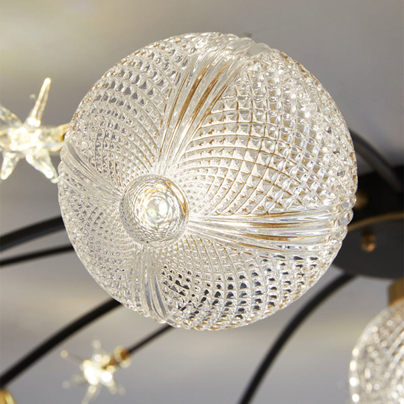 Nordic Style 9-Lights Ceiling Lamp Ball Shape Ceiling Light for Bedroom