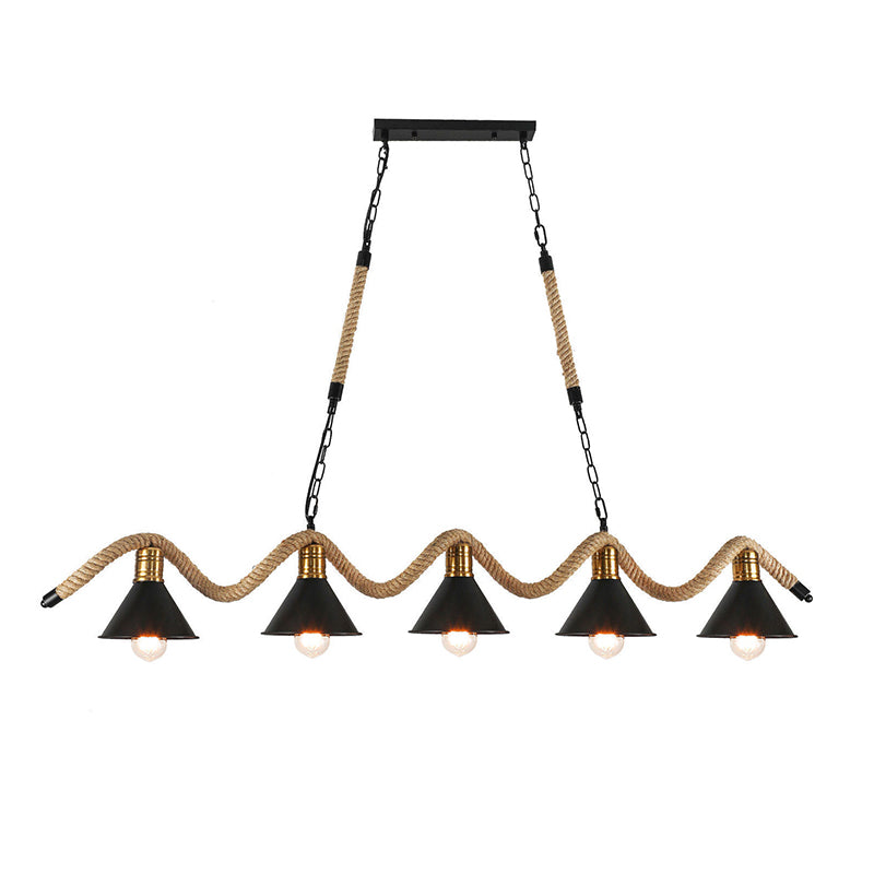 Industrial Island Light Metal Pendant Lighting Fixture for Dining Room