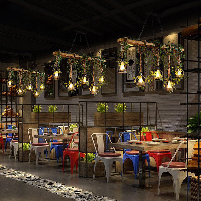 Industrial Island Light Metallic Pendant Lighting Fixture for Dining Room