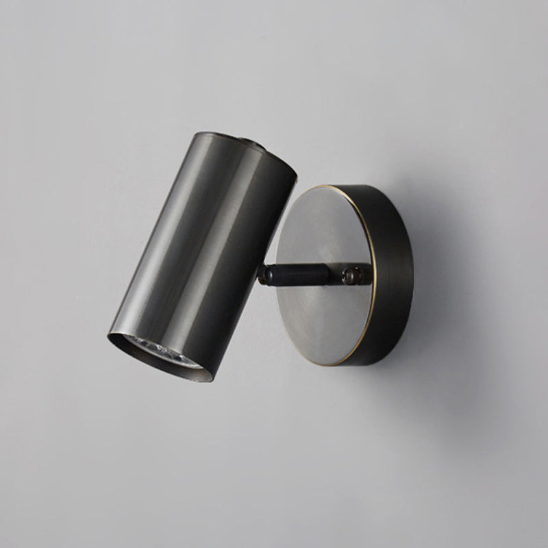 1 Light Wall Mount Lighting Modern Metal Wall Mounted Lamps in Black for Living Room
