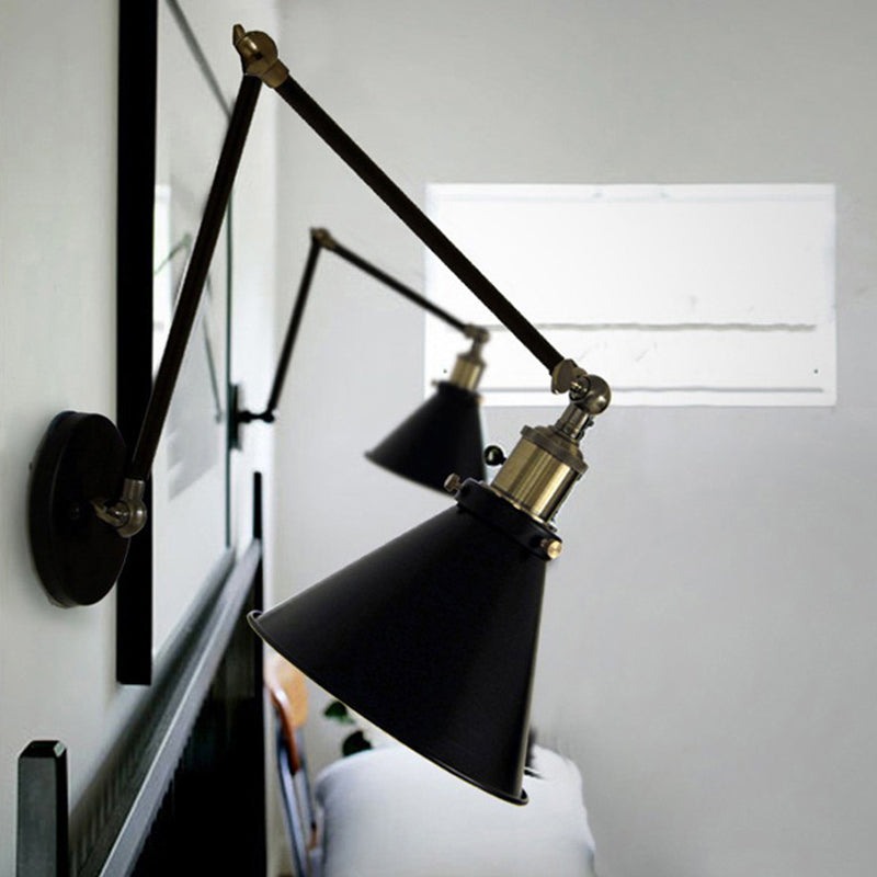 1 Light Swing Arm Wall Mount Lighting Industrial Wall Mounted Lamps for Living Room