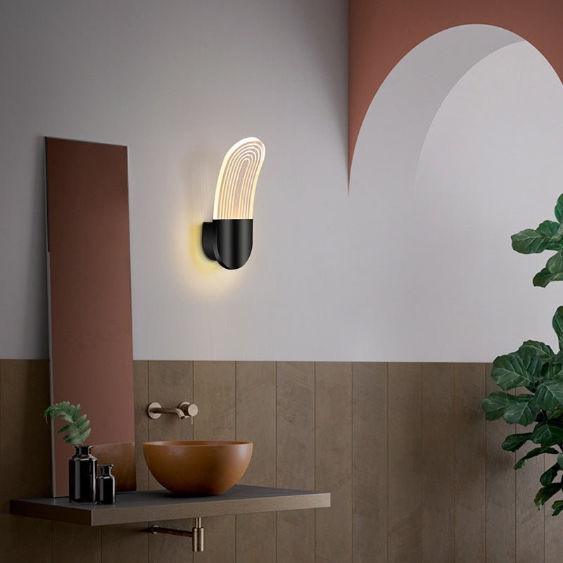 Modern Unique Shape Wall Light Fixture 1 Light Wall Mounted Lighting