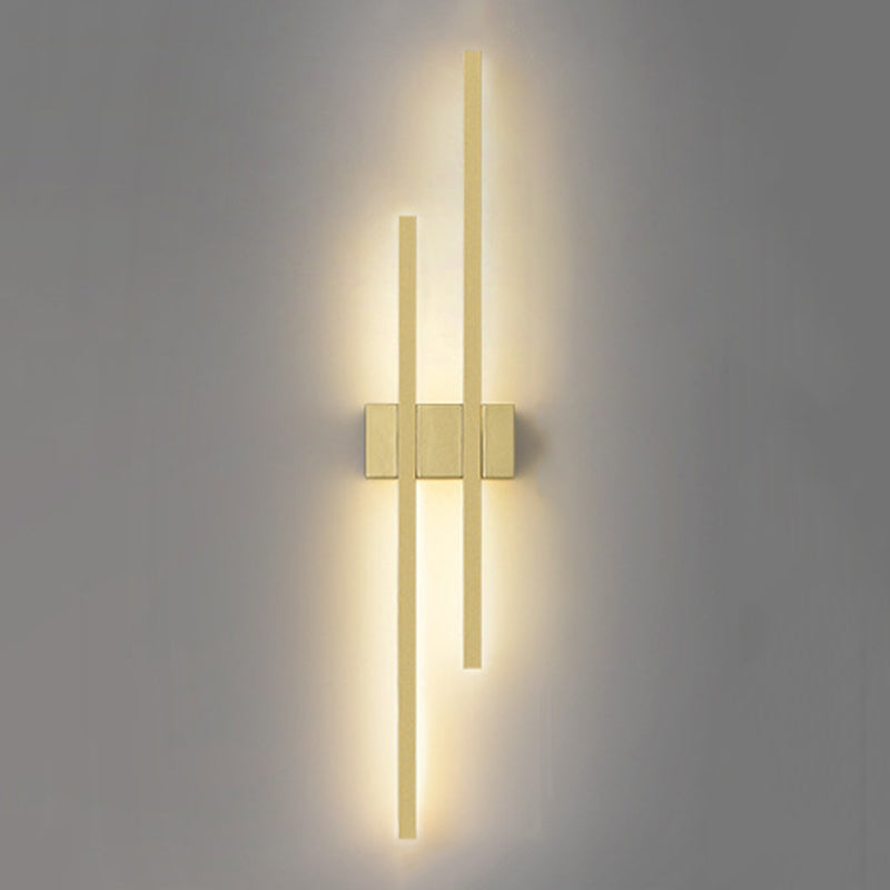 Minimalism Brass Wall Sconce Linear LED Sconce Lighting for Hallway