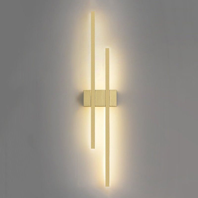 Minimalism Brass Wall Sconce Linear LED Sconce Lighting for Hallway