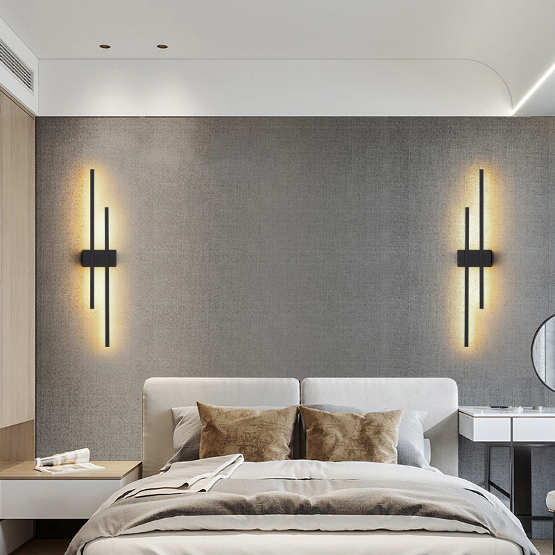 Minimalism Brass Wall Sconce Linear LED Sconce Lighting for Hallway