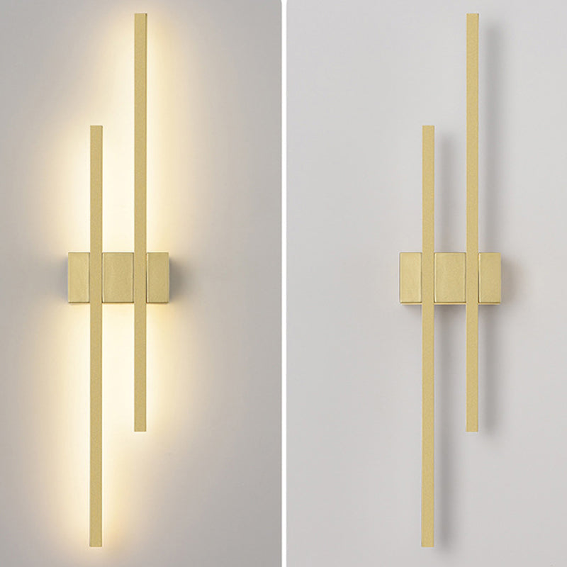 Minimalism Brass Wall Sconce Linear LED Sconce Lighting for Hallway
