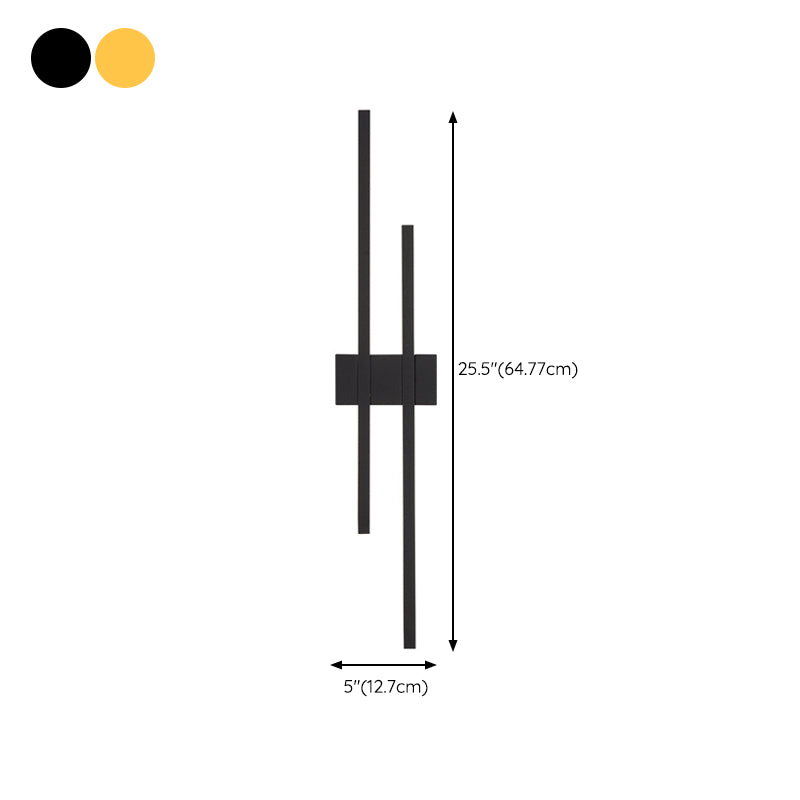 Minimalism Brass Wall Sconce Linear LED Sconce Lighting for Hallway