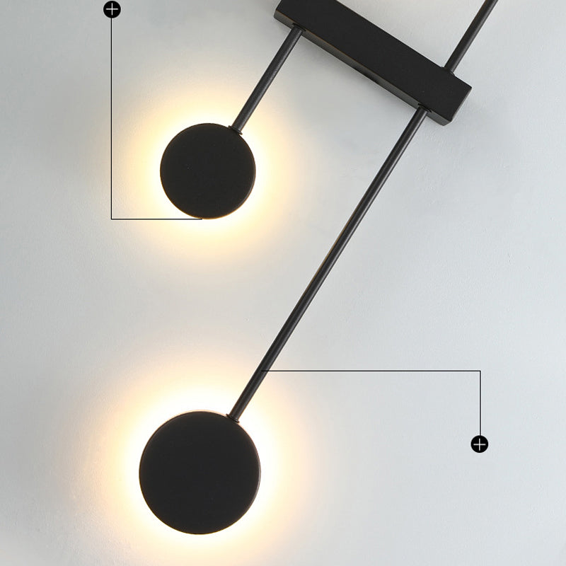 Modern Wall Light Fixture Metal 3 Light Wall Mounted Lighting for Living Room