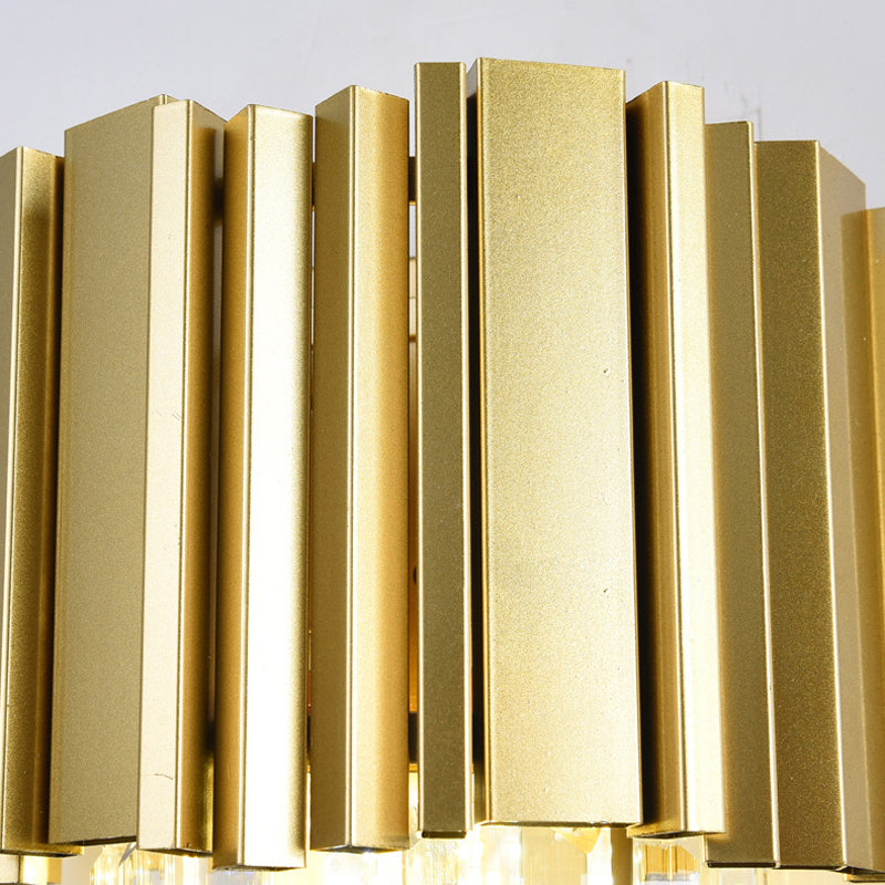 Crystal Geometric Shape Wall Light Modern Style 2-Lights Wall Light Sconce in Gold