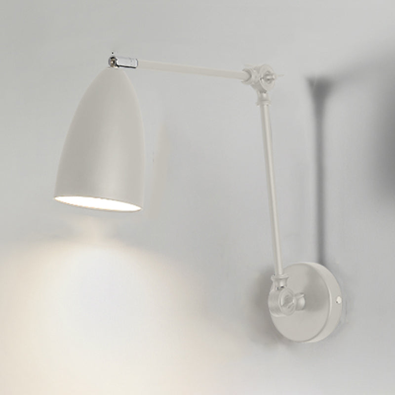 Contemporary Wall Light Metallic Wall Light Sconce with Adjustable Arm