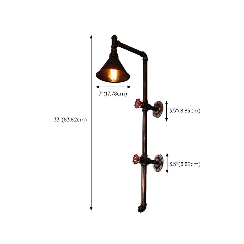 Industrial Wall Light Metallic Wall Light Sconce for Living Room