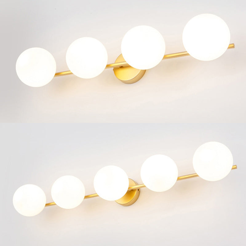 Nordic Style Golden Vanity Light Ball Shape Vanity Lamp for Shower Room