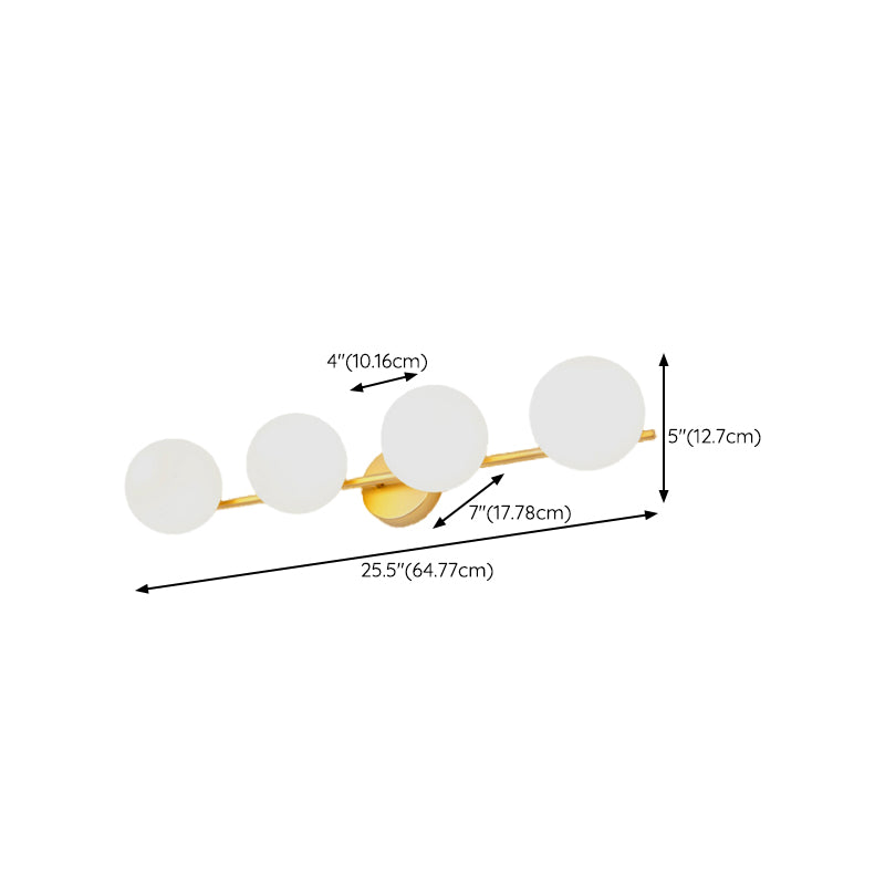 Nordic Style Golden Vanity Light Ball Shape Vanity Lamp for Shower Room