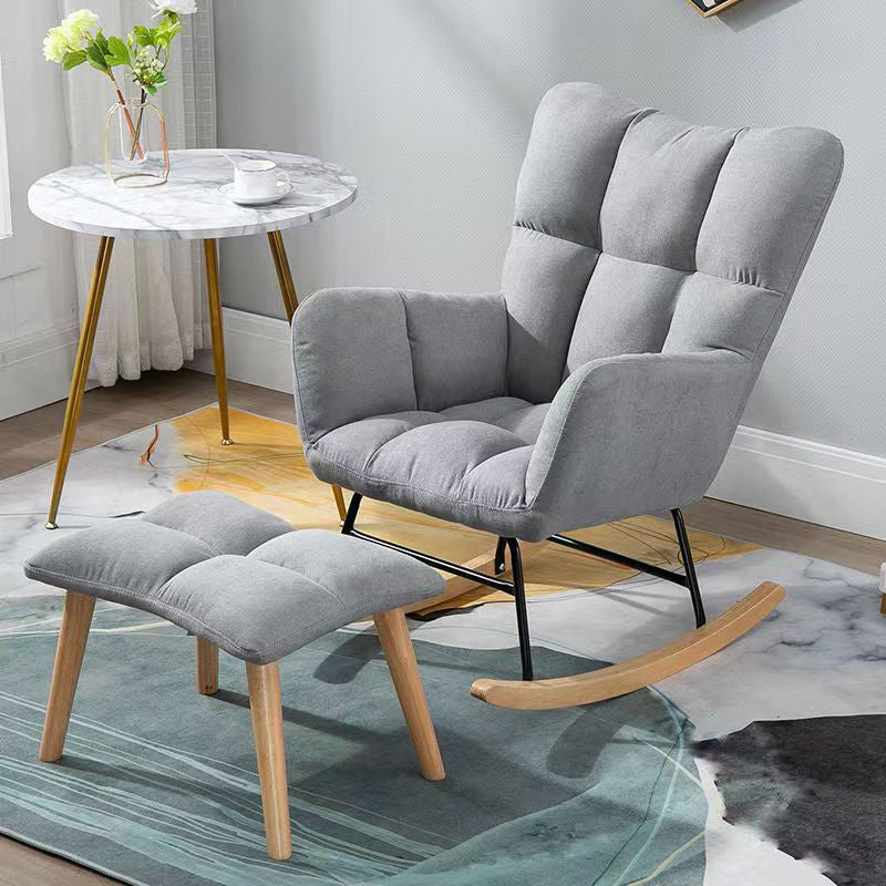 Modern Nursery Sofa Rocking Chair Indoor Rocking Chair with Ottoman