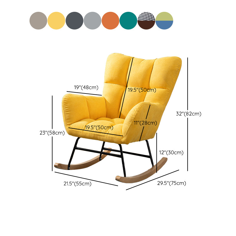 Modern Nursery Sofa Rocking Chair Indoor Rocking Chair with Ottoman