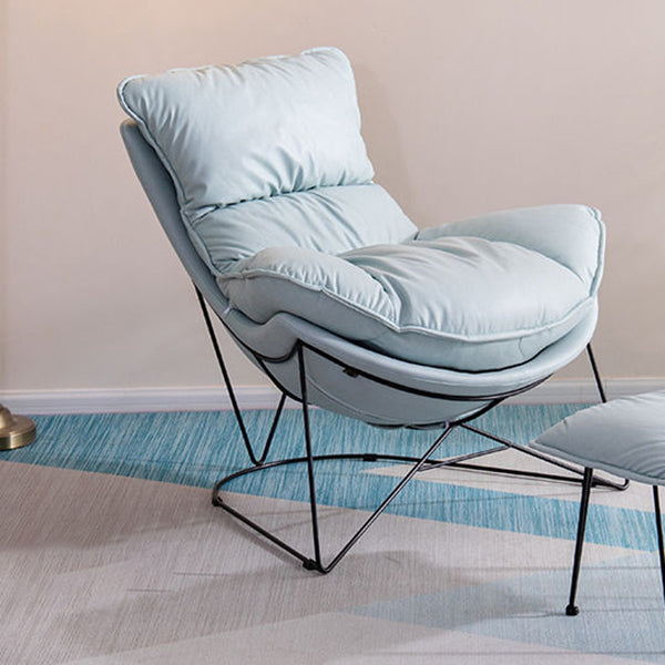 Balcony Recliner Lazy Rocking Chairs Fabric Soft Upholstered Sofa Chair