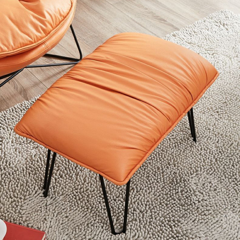 Balcony Recliner Lazy Rocking Chairs Fabric Soft Upholstered Sofa Chair