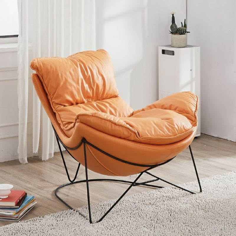 Balcony Recliner Lazy Rocking Chairs Fabric Soft Upholstered Sofa Chair