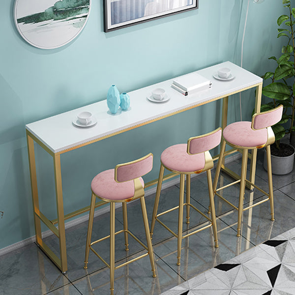 Contemporary Bar Stool Armless Backrest Dining Stool with Cushion