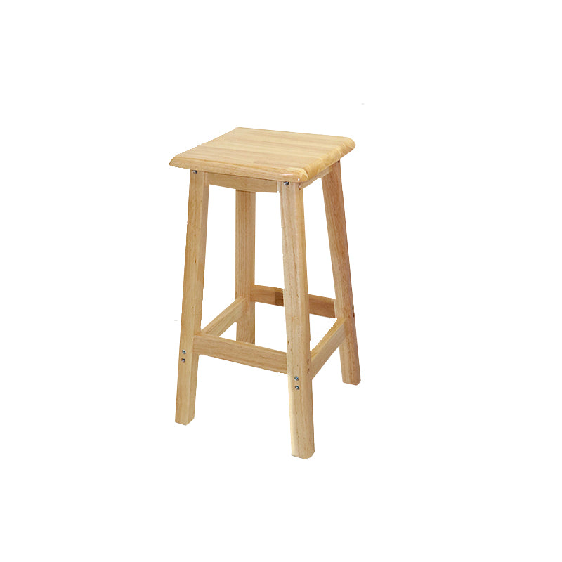 Industrial Solid Wood Bar Stool Backless Counter Stool for Restaurant