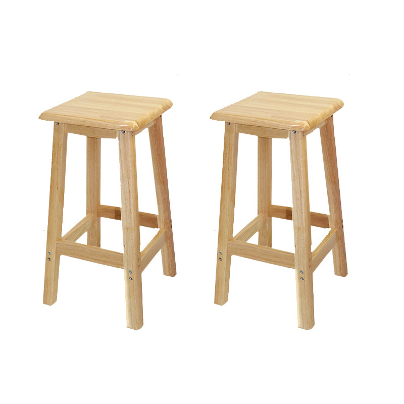 Industrial Solid Wood Bar Stool Backless Counter Stool for Restaurant