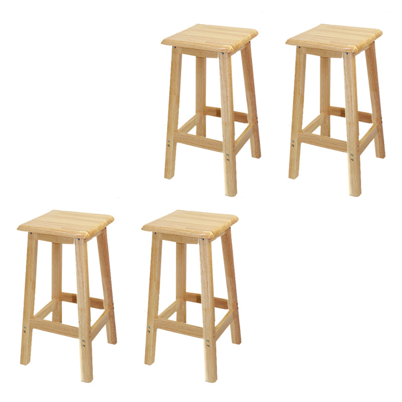 Industrial Solid Wood Bar Stool Backless Counter Stool for Restaurant