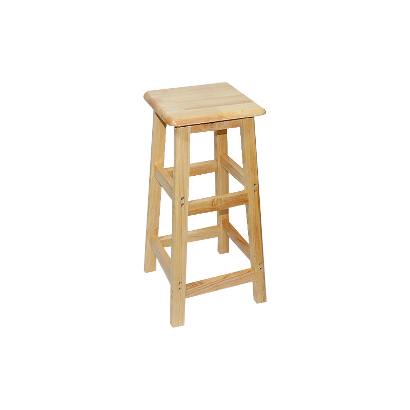 Industrial Solid Wood Bar Stool Backless Counter Stool for Restaurant