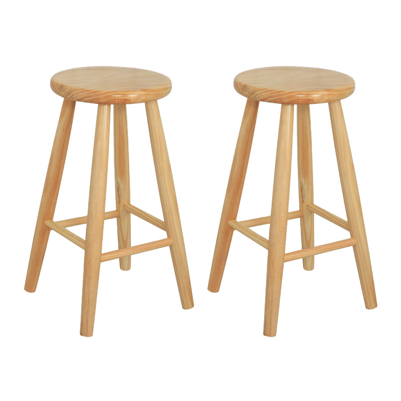 Industrial Solid Wood Bar Stool Backless Counter Stool for Bristol