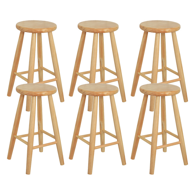 Industrial Solid Wood Bar Stool Backless Counter Stool for Bristol