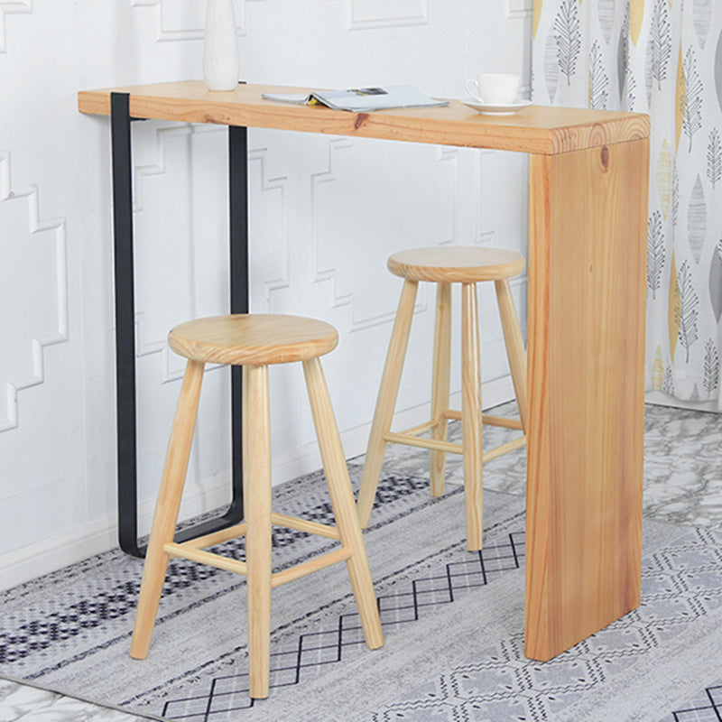 Industrial Solid Wood Bar Stool Backless Counter Stool for Bristol