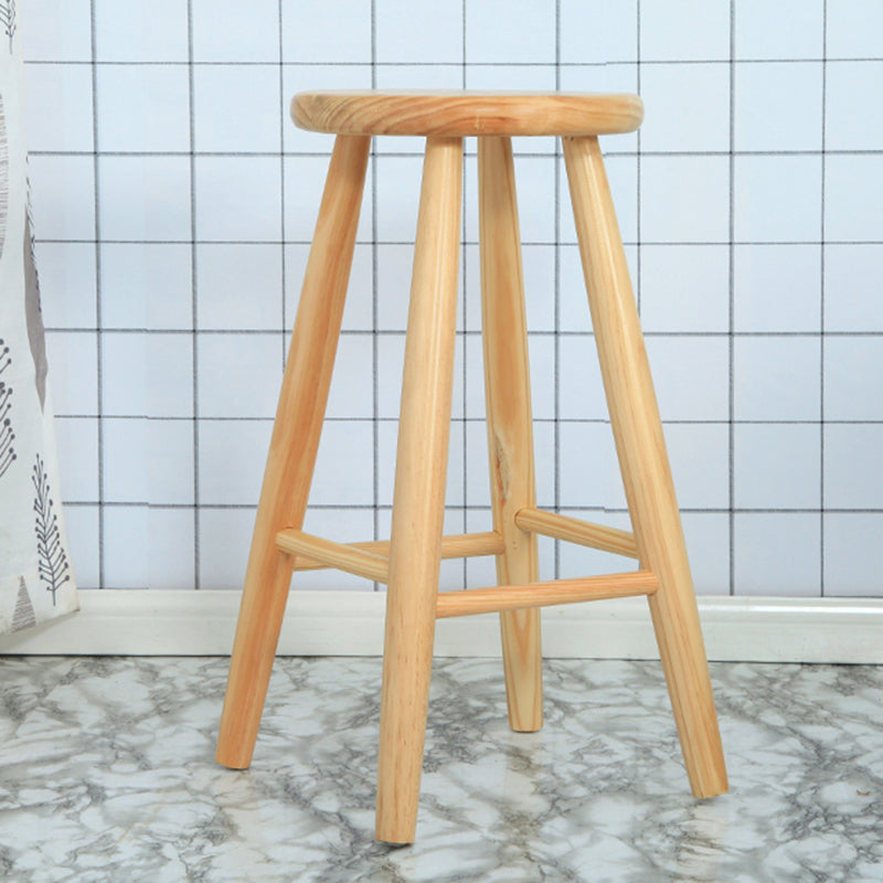 Industrial Solid Wood Bar Stool Backless Counter Stool for Bristol