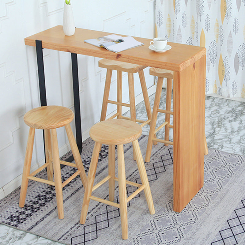 Industrial Solid Wood Bar Stool Backless Counter Stool for Bristol