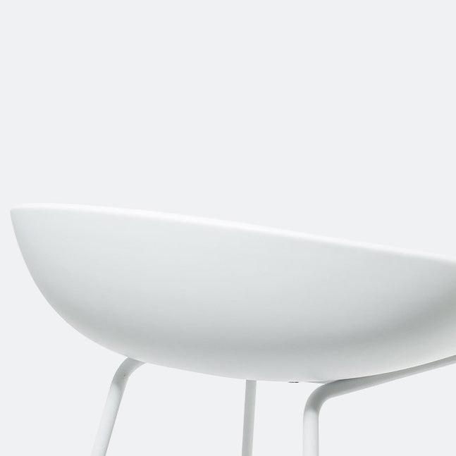 Plastic Barstool Industrial Armless Bar Stool with Metal Legs