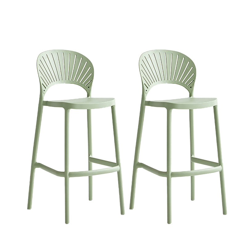 Industrial Armless Low Back Bar Stool Indoor Stackable Plastic Bar Stool