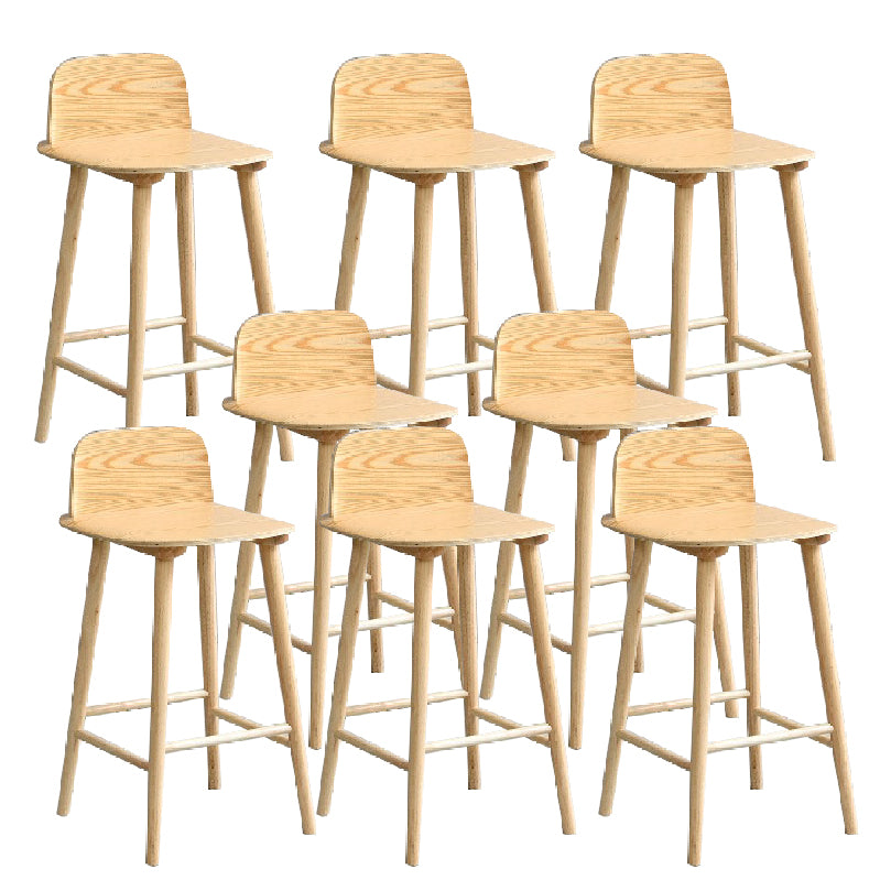 Ash Solid Wood Bar Stool Counter Height Indoor Industrial Armless Stool