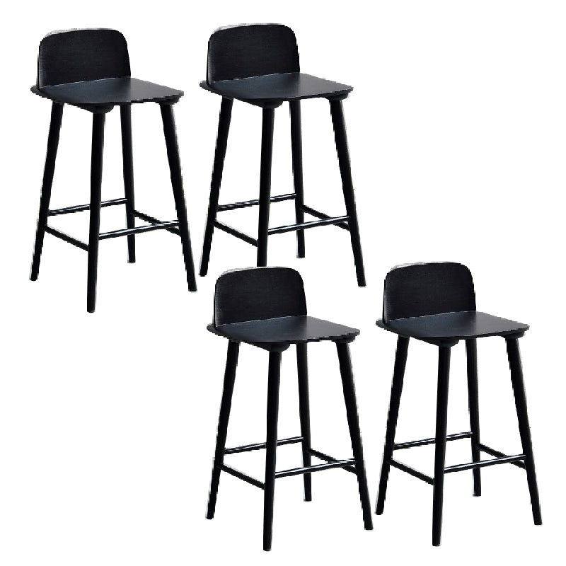 Ash Solid Wood Bar Stool Counter Height Indoor Industrial Armless Stool