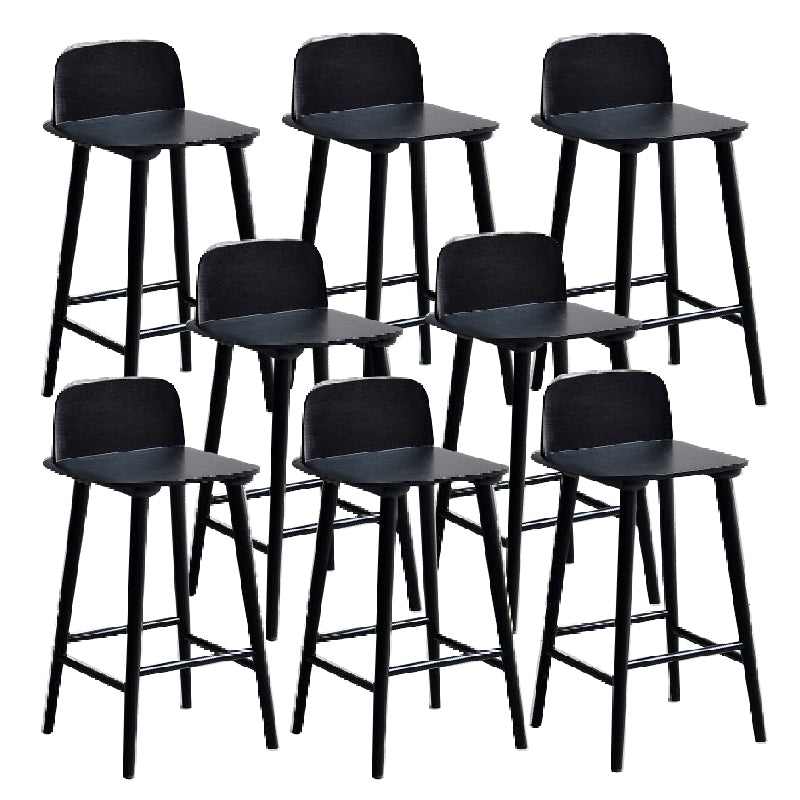 Ash Solid Wood Bar Stool Counter Height Indoor Industrial Armless Stool