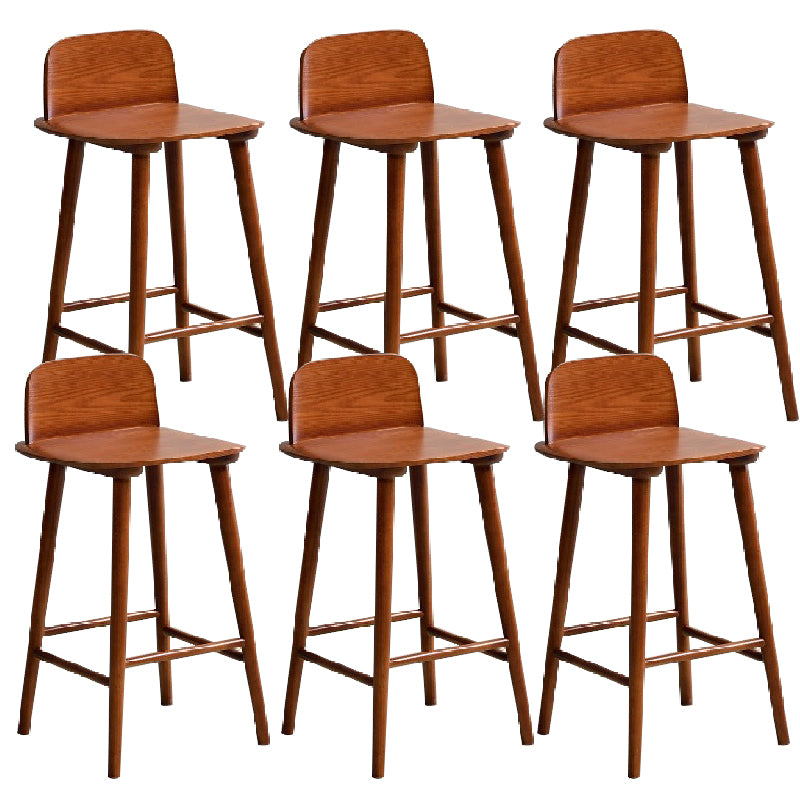Ash Solid Wood Bar Stool Counter Height Indoor Industrial Armless Stool